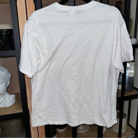 H&M good vibes tee graphic t-shirt crewneck short sleeve mirrorball smiley face - Picture 7 of 10